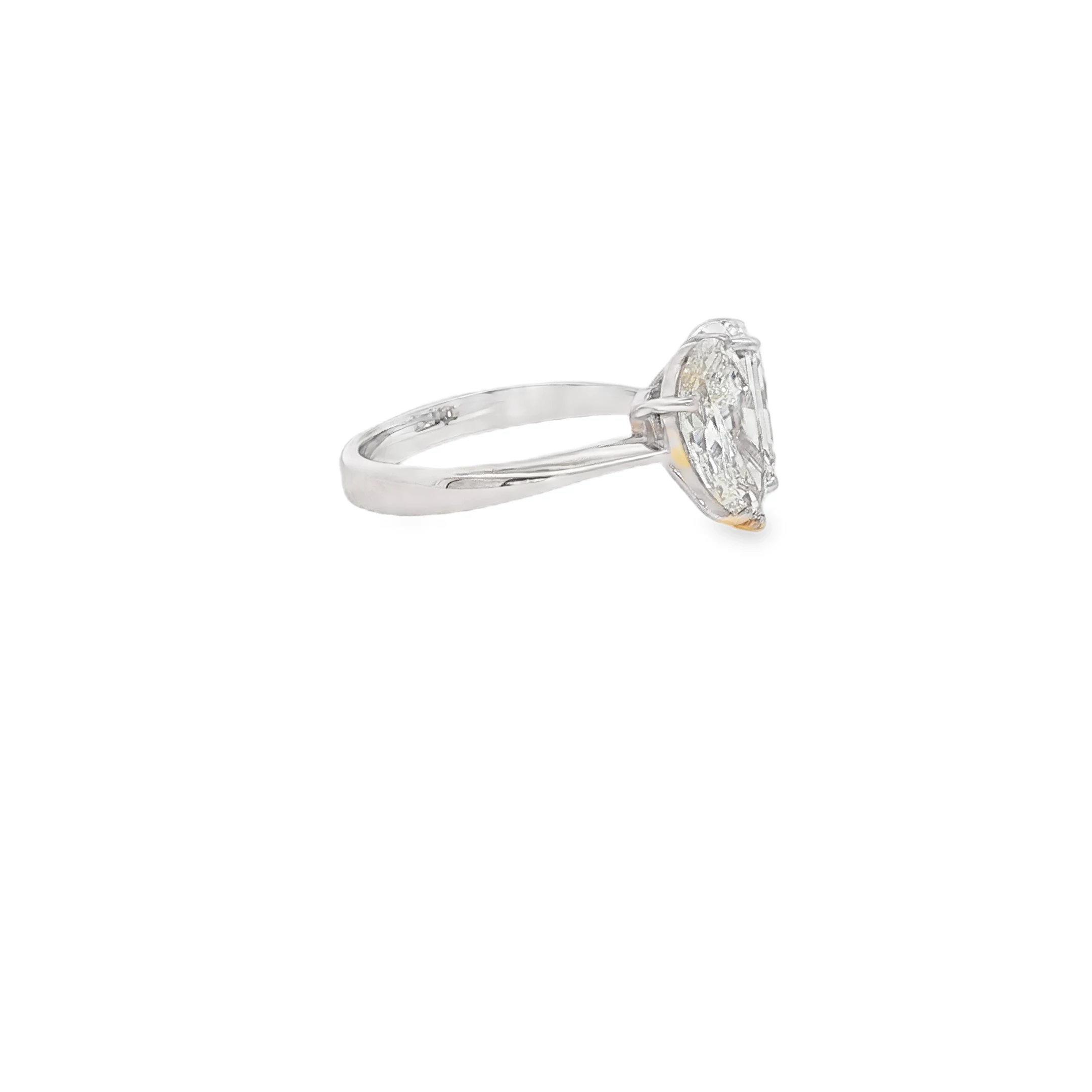 Fancy Yellow Pear Cut Diamond Multistone Ring in Yellow Gold. SKU 7001 - Image 2
