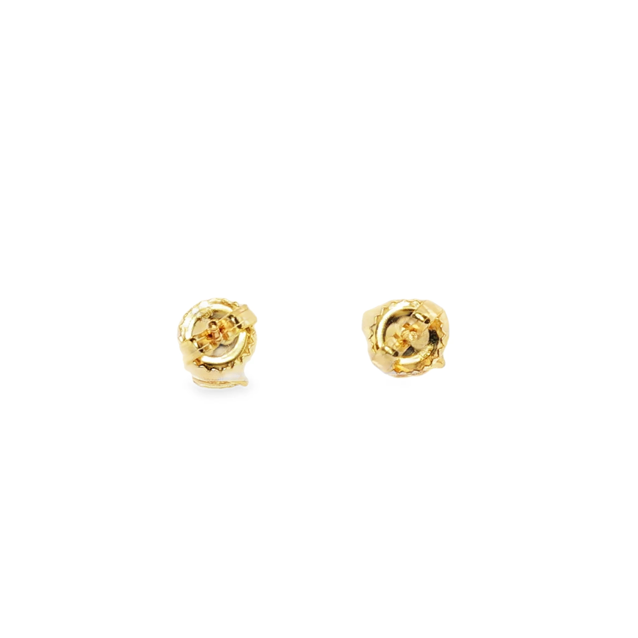 a matching pair of L IF , 2.24 and 2.17 , Brilliant-Cut Diamond Stud Earrings in Yellow Gold. SKU 111670185 - Image 2