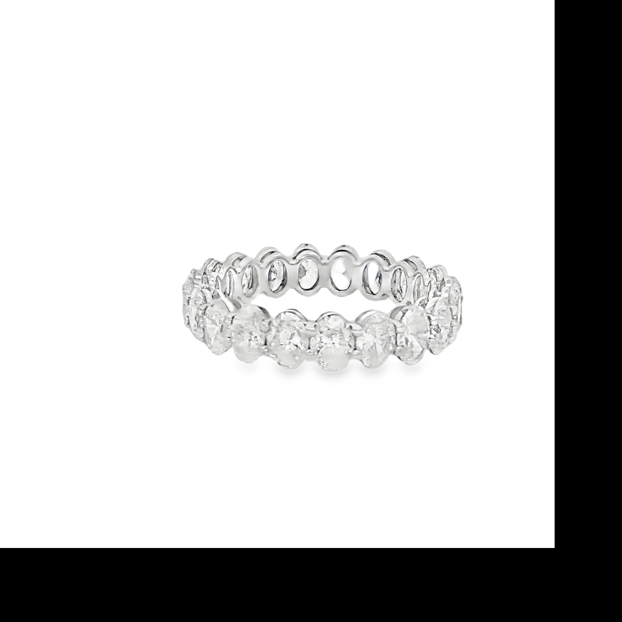 14k White Gold Ring with Oval Cut Diamonds. SKU 1359 LGD - Image 2