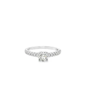Platinum Engagement Ring with Round Brilliant Cut Diamond.  SKU    144516R38B