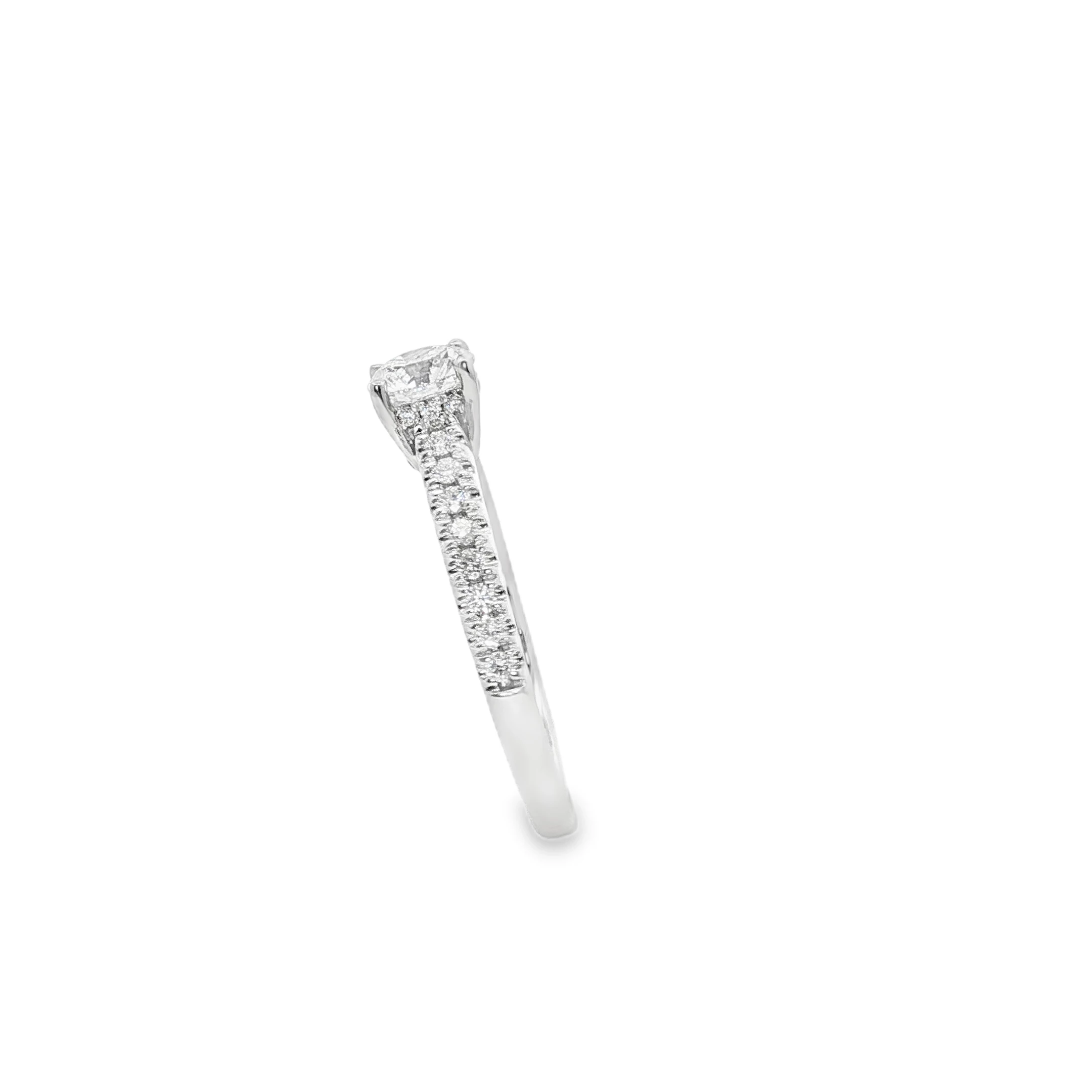 Platinum Engagement Ring with Round Brilliant Cut Diamond SKU 144516R38B - Image 4