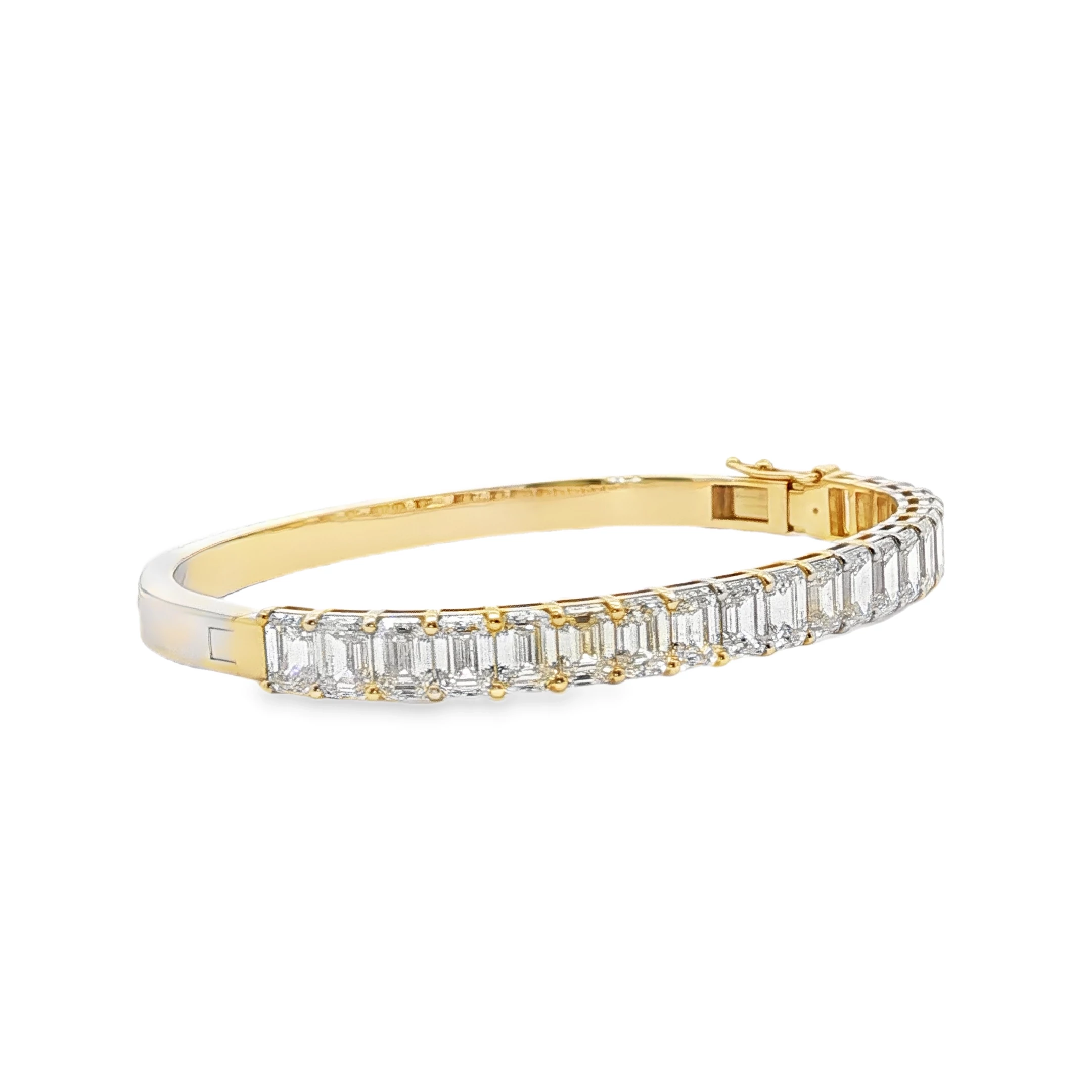 14KYG Emerald-Cut Diamond , 10.45 CT, Bangle Bracelet SKU 1965 - Image 3