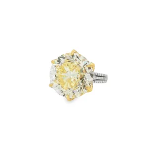 Fancy Yellow Diamond Cocktail Ring in Gold with Brilliant Cut SKU    21ct FIY SI1