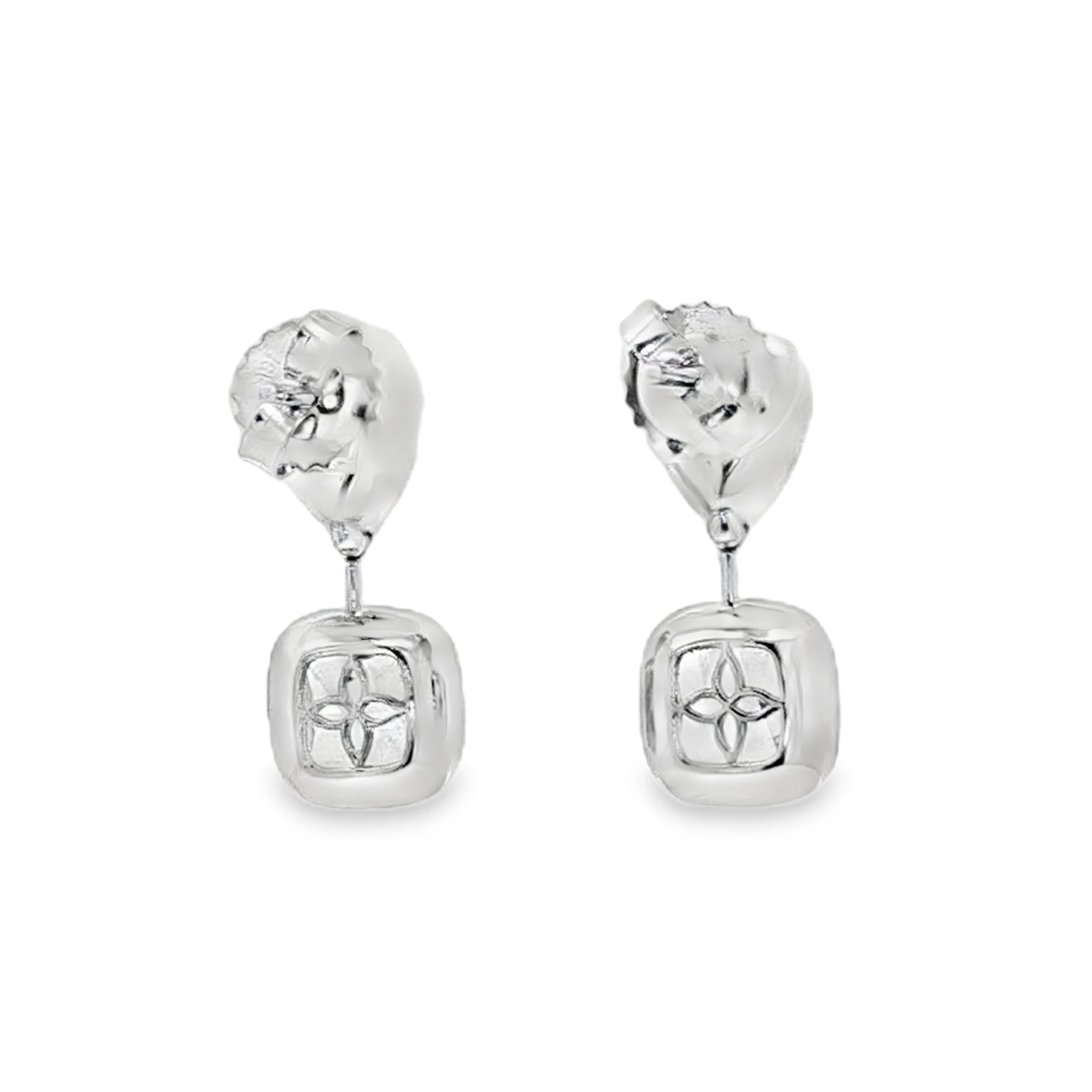 earring with Fancy Yellow Pear-Shaped Diamond Drop Earrings in White Gold. SKU 2525 - Image 2