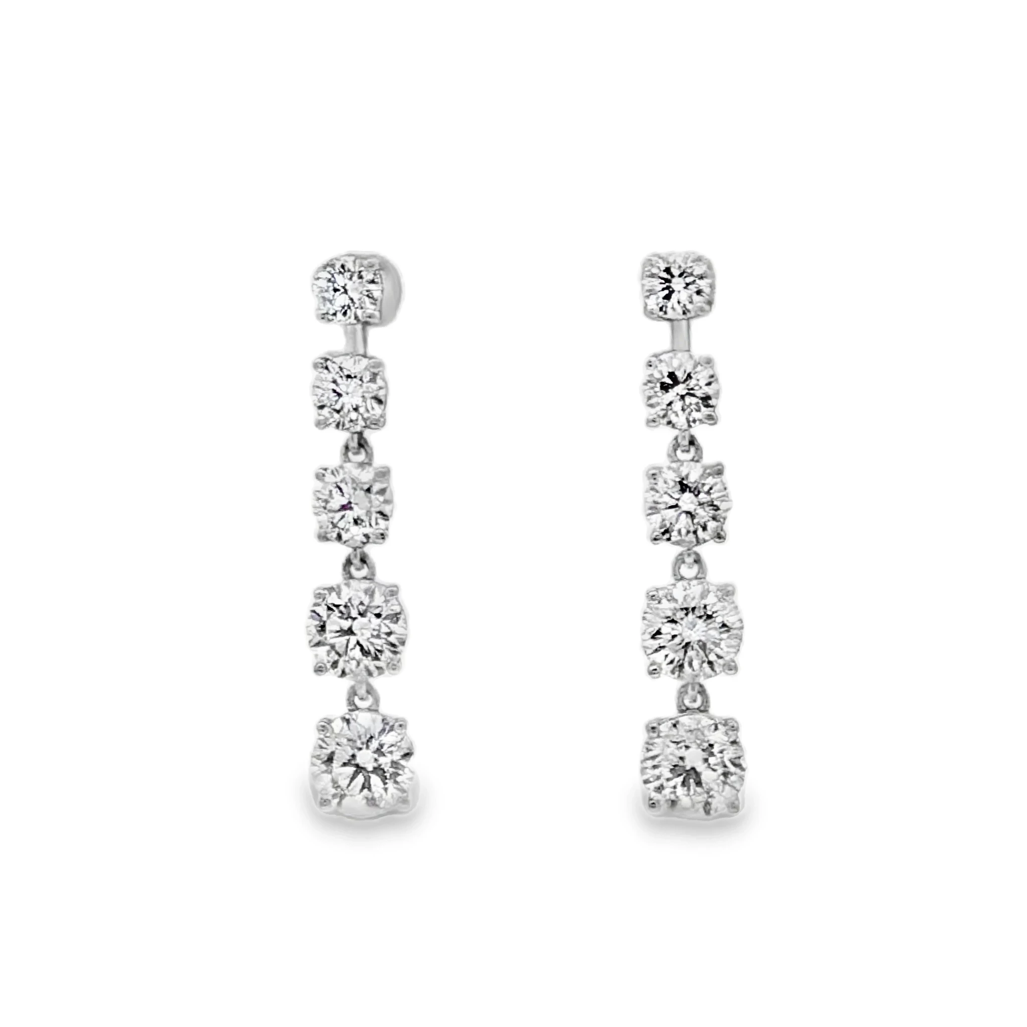 White Gold Stud Earrings with Oval matching KVVS2 Diamonds. SKU 1092 (Copy)