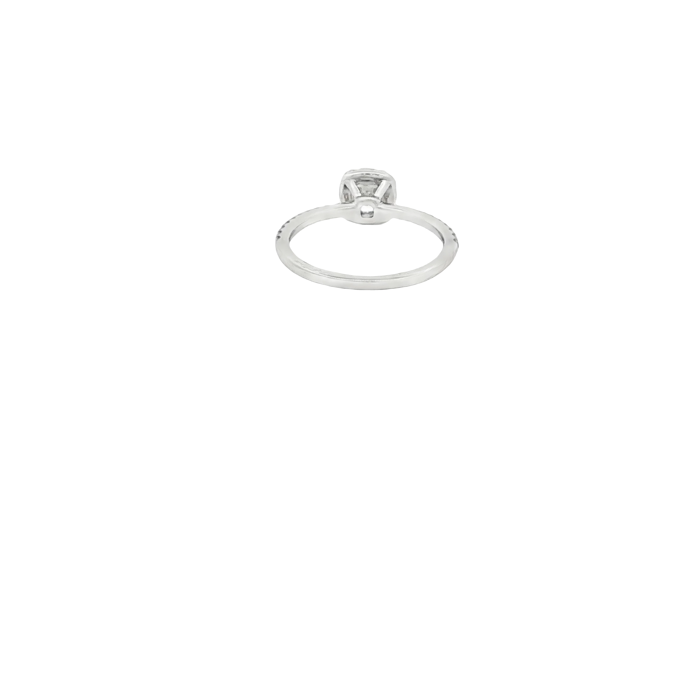Cushion Cut Diamond Engagement Ring in Platinum White Gold SKU 5794 - Image 4