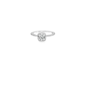Cushion Cut Diamond Engagement Ring in Platinum White Gold  SKU 5794