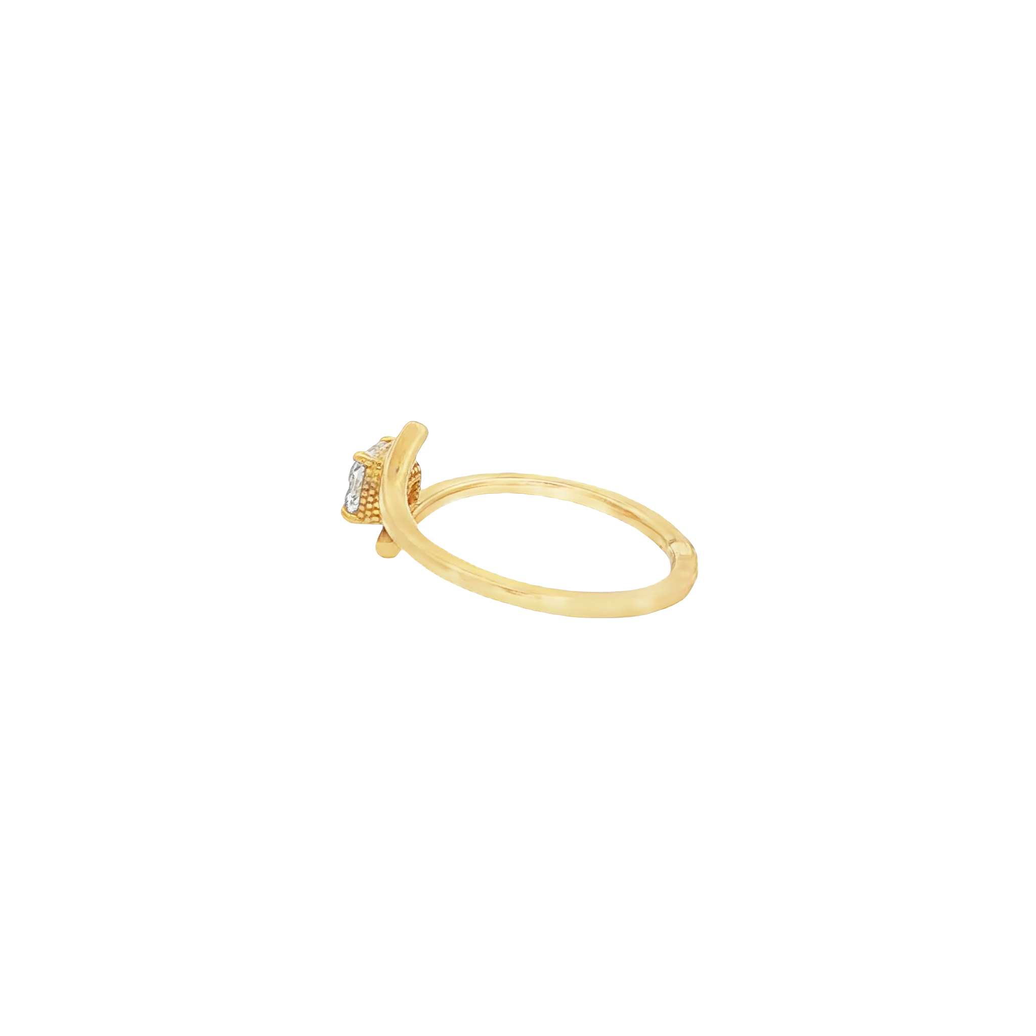 Rose Gold Solitaire Ring with Cushion Cut Diamond. SKU 5800 - Image 2