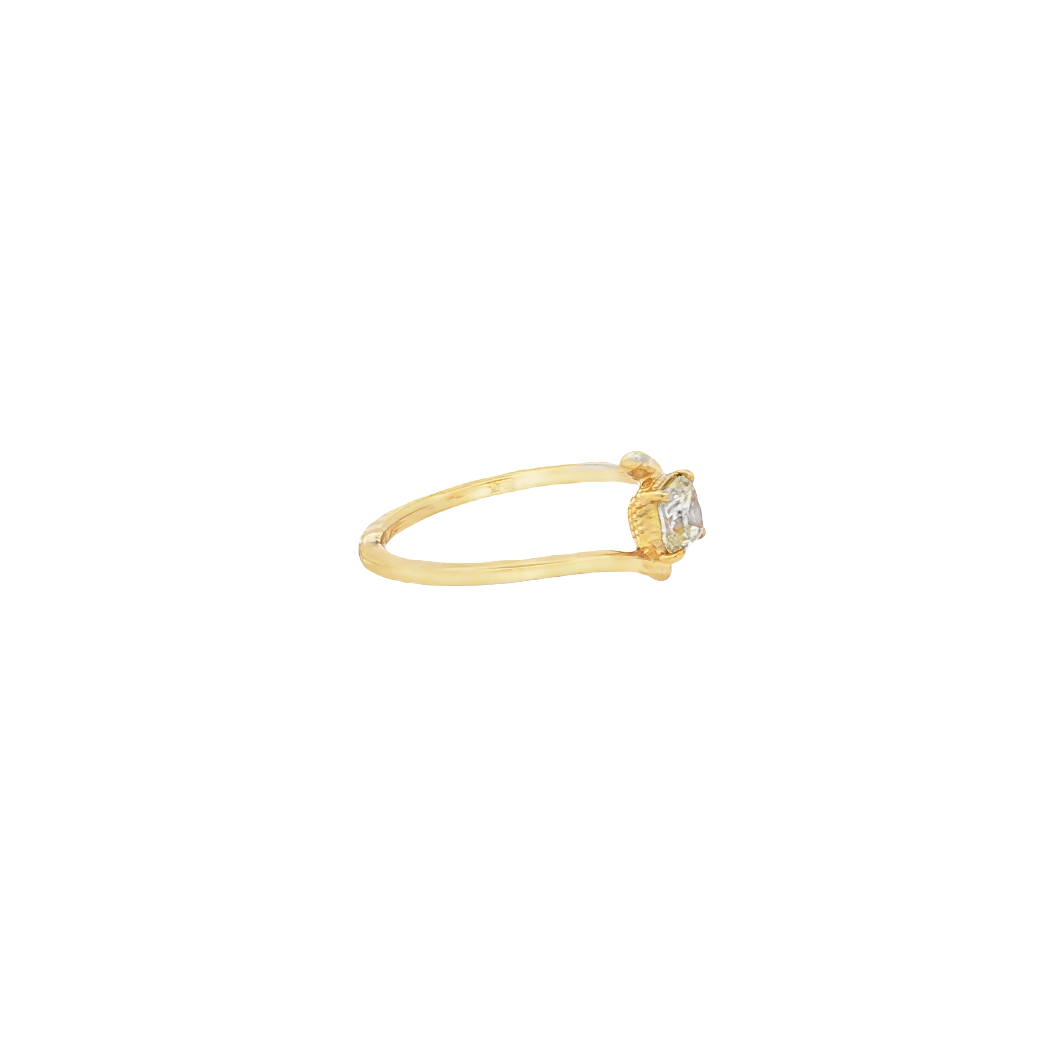 Rose Gold Solitaire Ring with Cushion Cut Diamond. SKU 5800 - Image 4