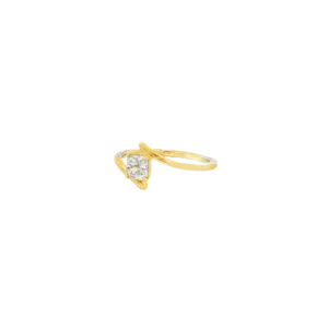 Rose Gold Solitaire Ring with Cushion Cut Diamond. SKU 5800