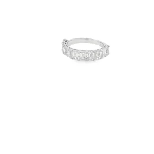 Platinum Eternity Ring with Emerald Cut Diamonds. SKU    6052