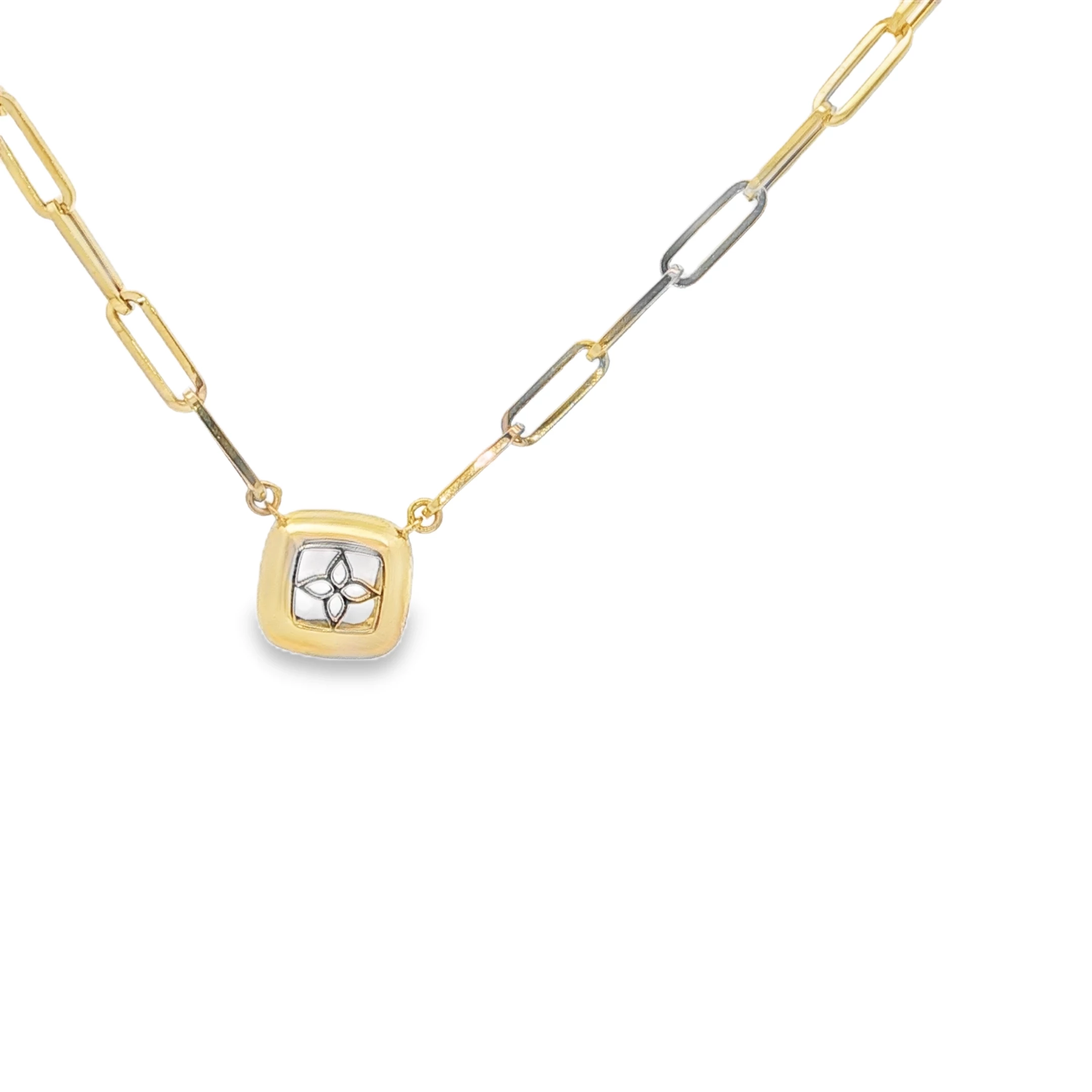 Cushion Cut Diamond Necklace in Rose Gold. SKU 6989 - Image 4