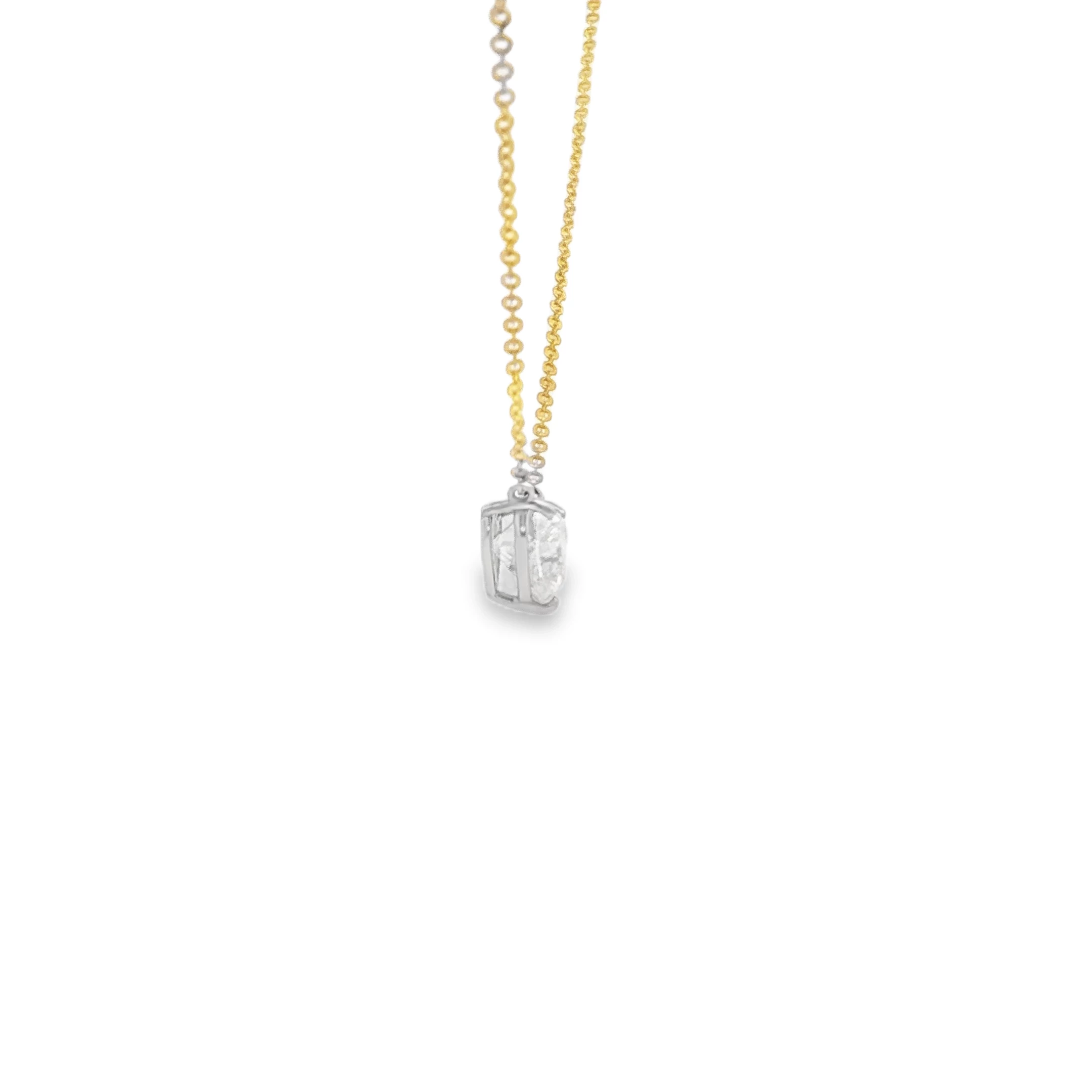 Heart Cut Diamond Pendant Necklace in Yellow Gold. SKU 6995 - Image 3