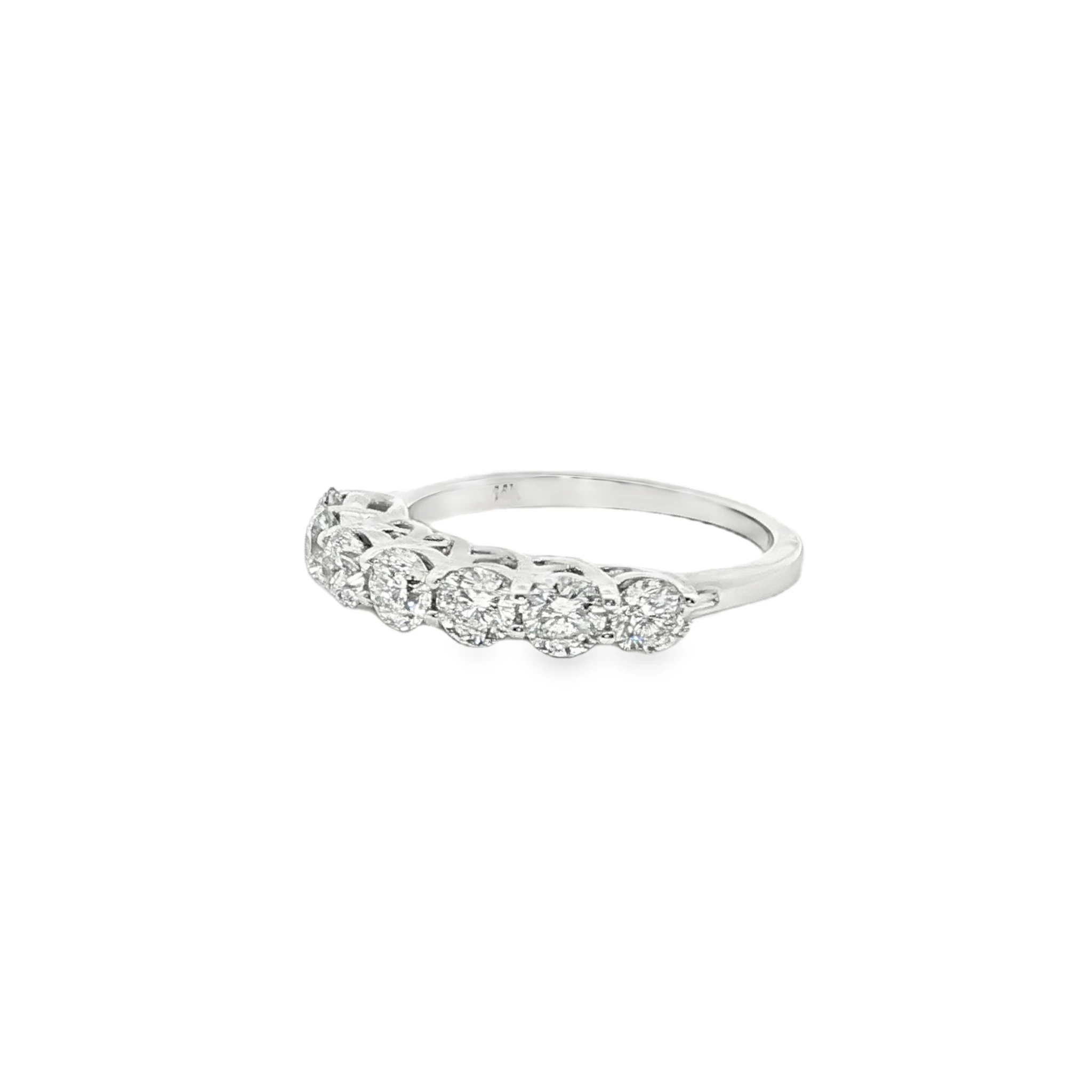 Platinum Diamond Multistone Ring with Round Brilliant Cut Diamonds SKU AB21400-P4-180 - Image 3
