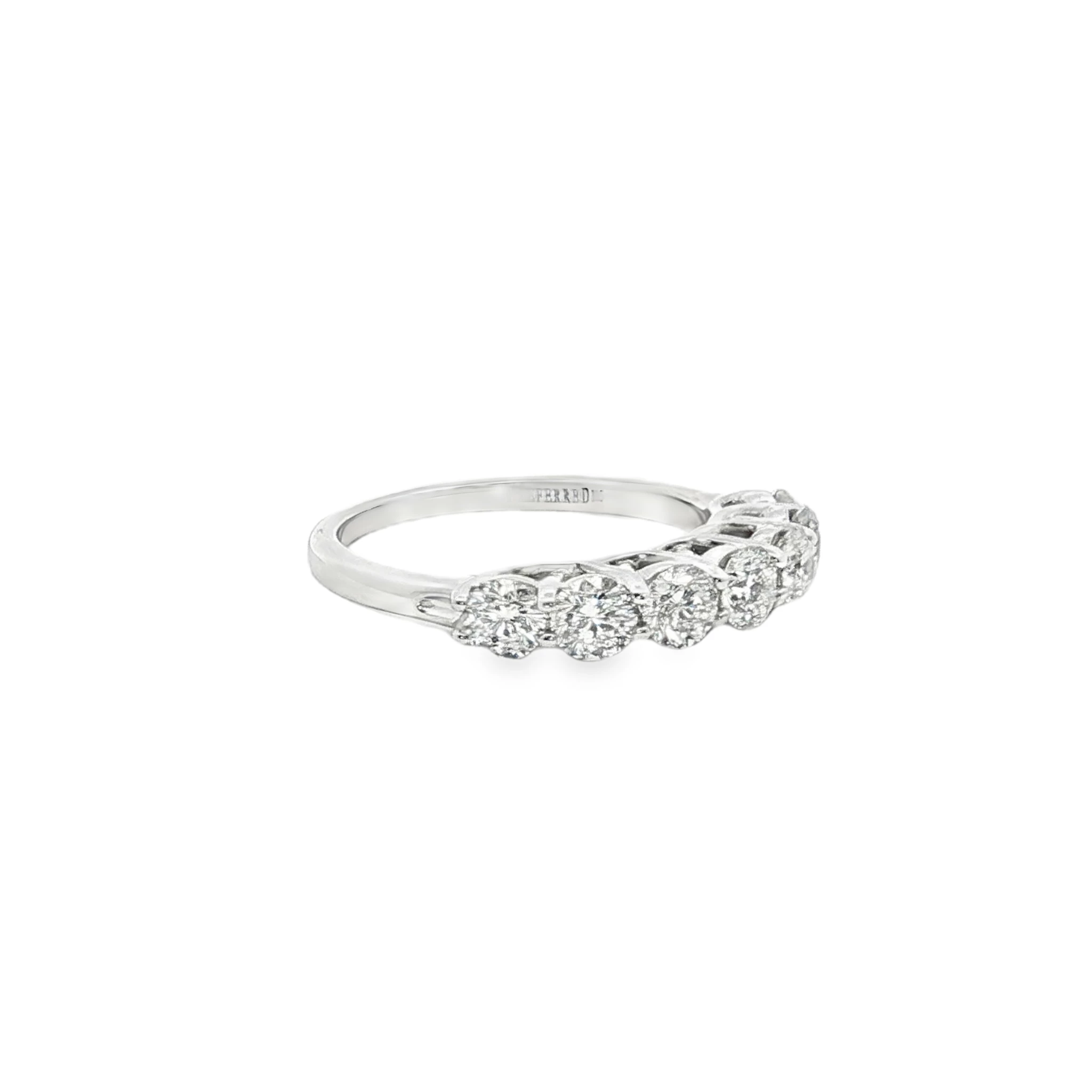 Platinum Diamond Multistone Ring with Round Brilliant Cut Diamonds SKU AB21400-P4-180 - Image 2
