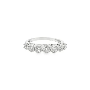 Platinum Diamond Multistone Ring with Round Brilliant Cut Diamonds  SKU  AB21400-P4-180
