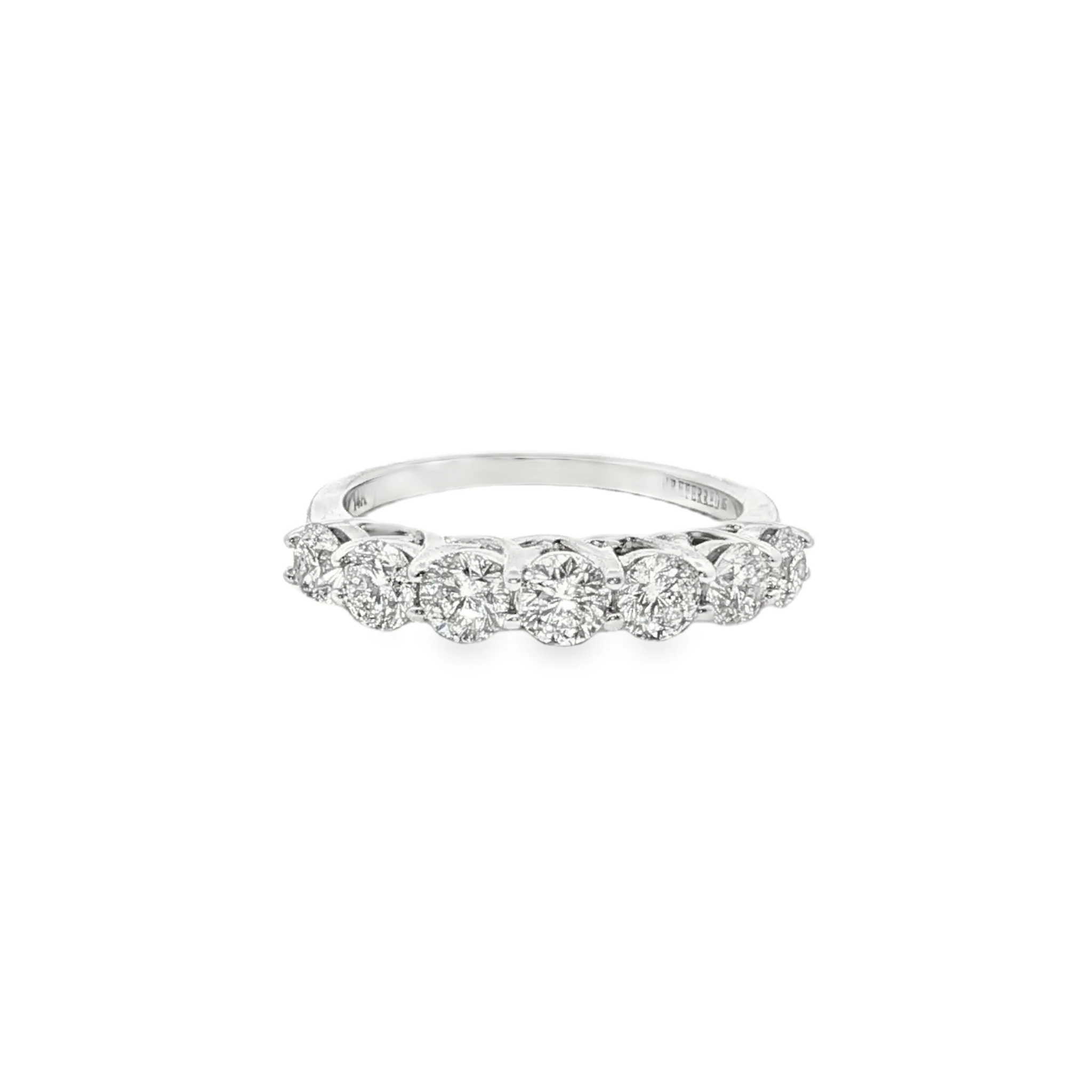Platinum Diamond Multistone Ring with Round Brilliant Cut Diamonds SKU AB21400-P4-180
