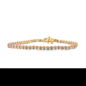 Gold Tennis Bracelet with Round Brilliant Cut Diamonds.   SKU   BC30131S-FYA