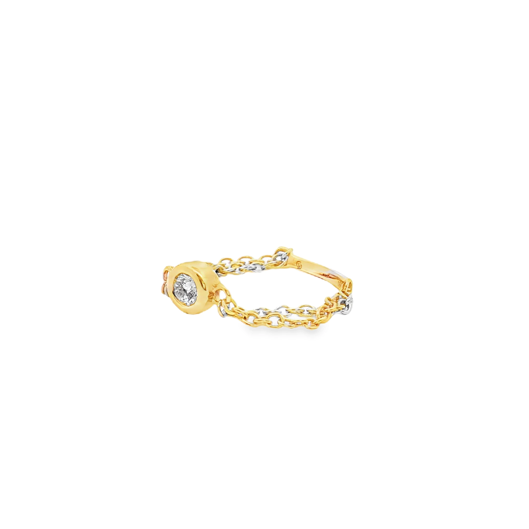 Rose Gold Solitaire Ring with Round Cut Diamond SKU CE102R8D-TC - Image 3
