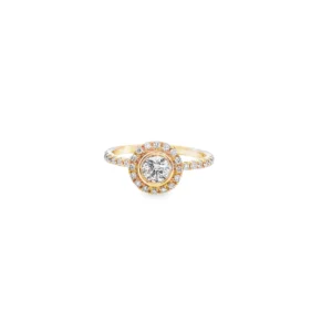 Rose Gold Round Cut Diamond Engagement Ring.  SKU   CE109