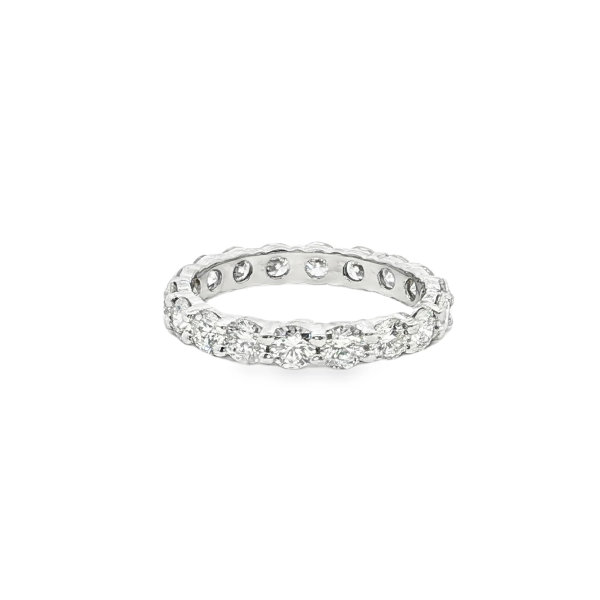 Ring with Round Cut Diamonds in White Gold. SKU SPECIAL ORDER Eternity WG - Image 3