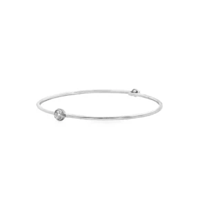 White Gold Bangle with Brilliant Cut Diamond.   SKU   GD-BRAC-145 WG
