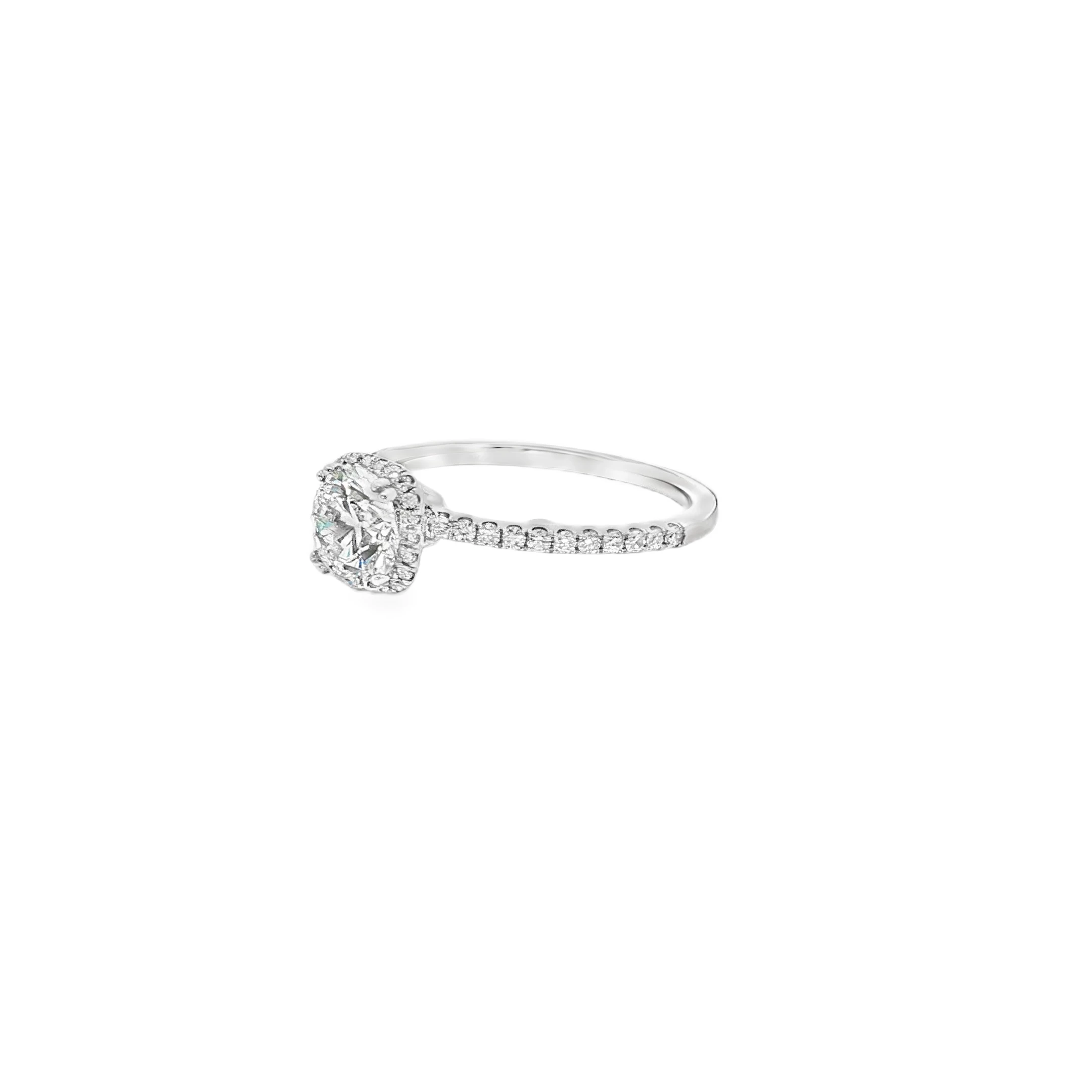Platinum Engagement Ring with Cushion Cut Diamond SKU GD-MM-H-R116 - Image 2