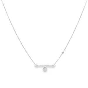White Gold Diamond Pendant Necklace. SKU GD-NB28