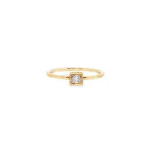 Rose Gold Solitaire Ring with Round Brilliant Diamond.  SKU   GD-R151