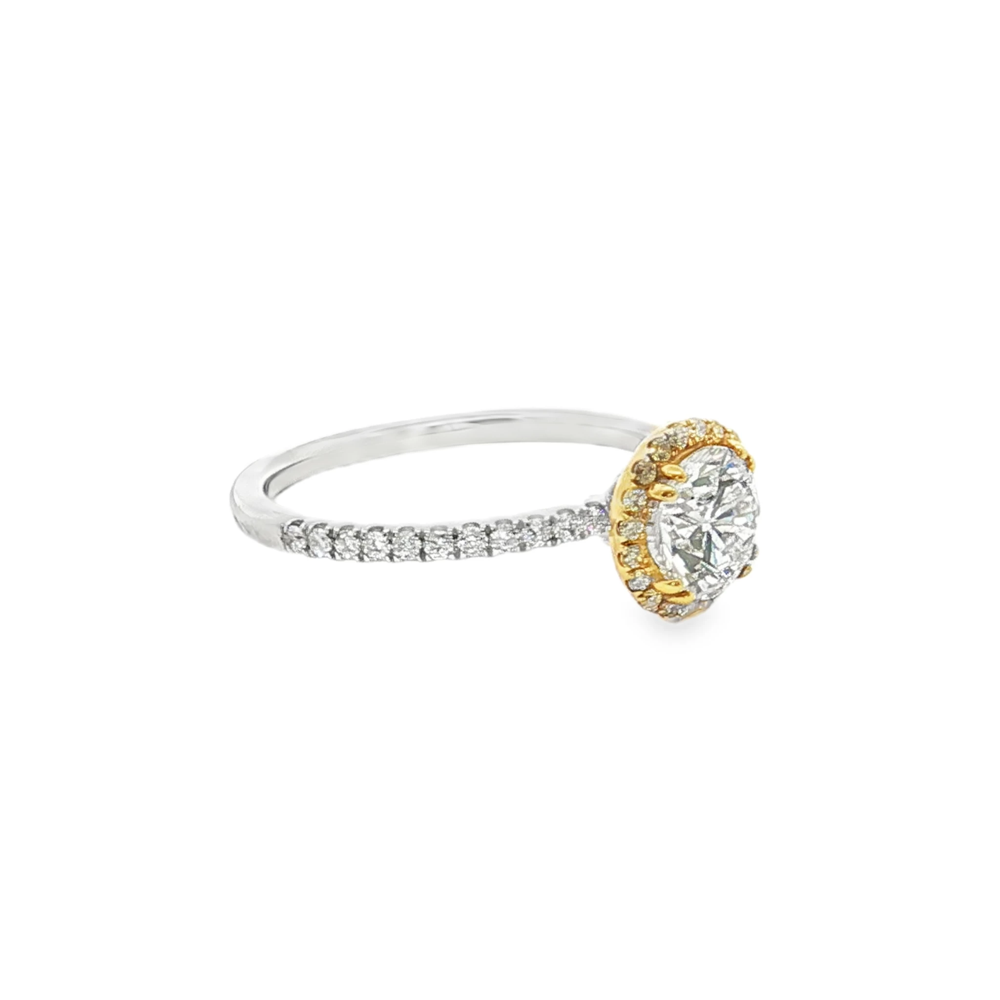 White Gold Engagement Ring with Round Brilliant Cut Diamond. SKU GD-WY-R110 - Image 2