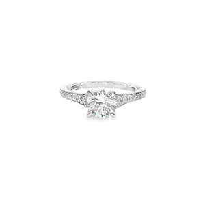 Platinum Engagement Ring with Round Brilliant Cut Diamond   SKU   ME2035Q/125