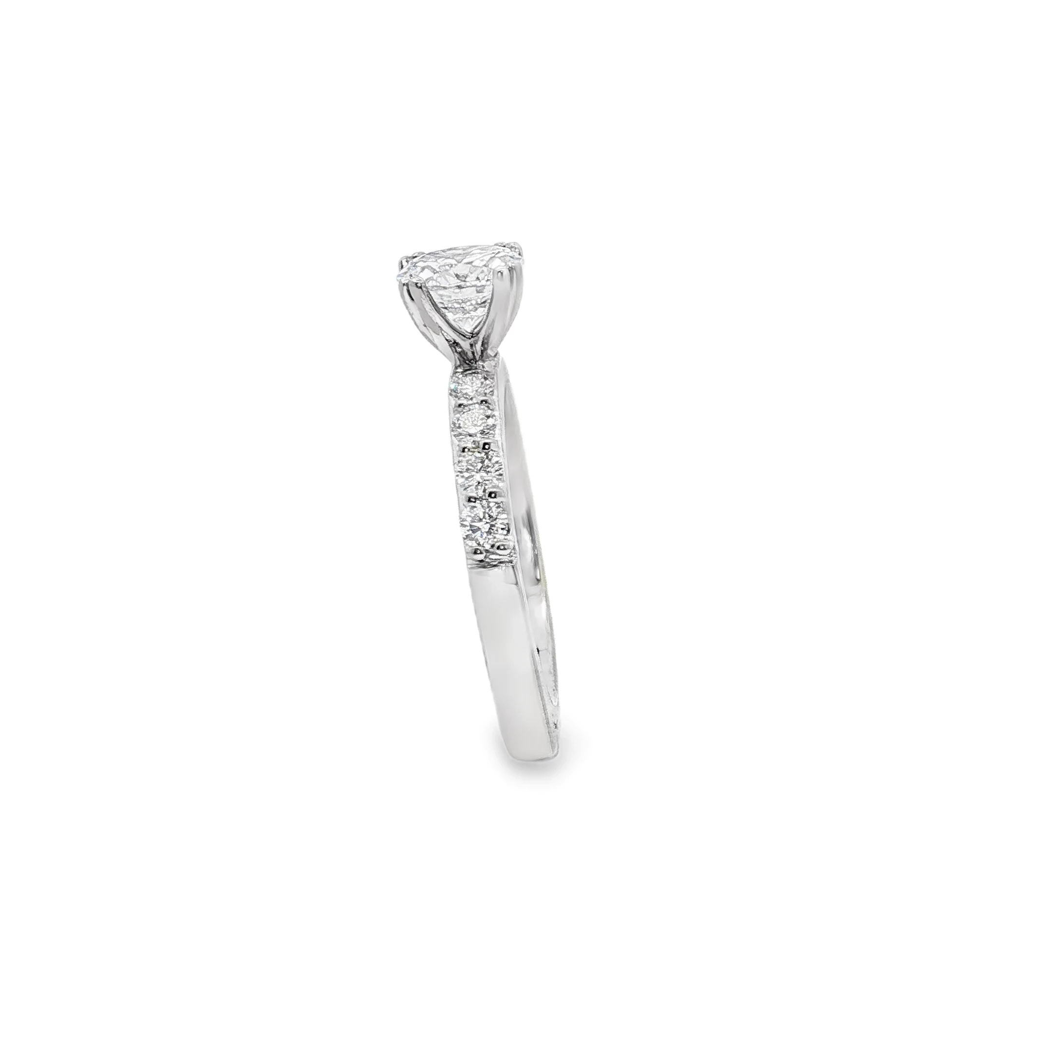 Platinum Engagement Ring with Round Brilliant Diamond SKU MES742Q/13236 - Image 2