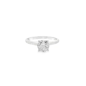Platinum Solitaire Ring with Round Brilliant Cut Diamond.  SKU   PR02