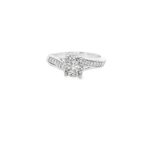 Platinum Engagement Ring with Round Cut Diamond.  SKU    PR88