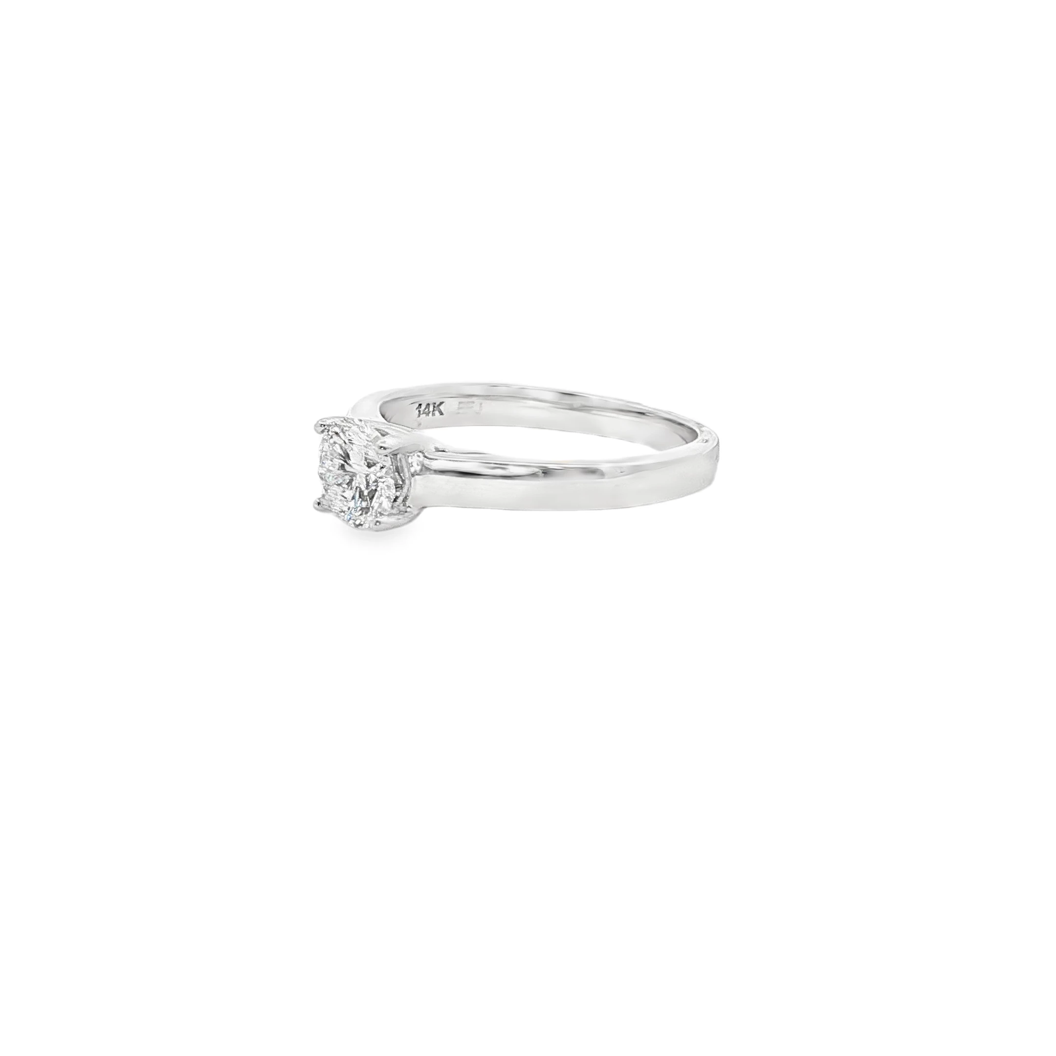 Platinum Solitaire Ring with Round Brilliant Cut Diamond SKU PSR195071 - Image 3