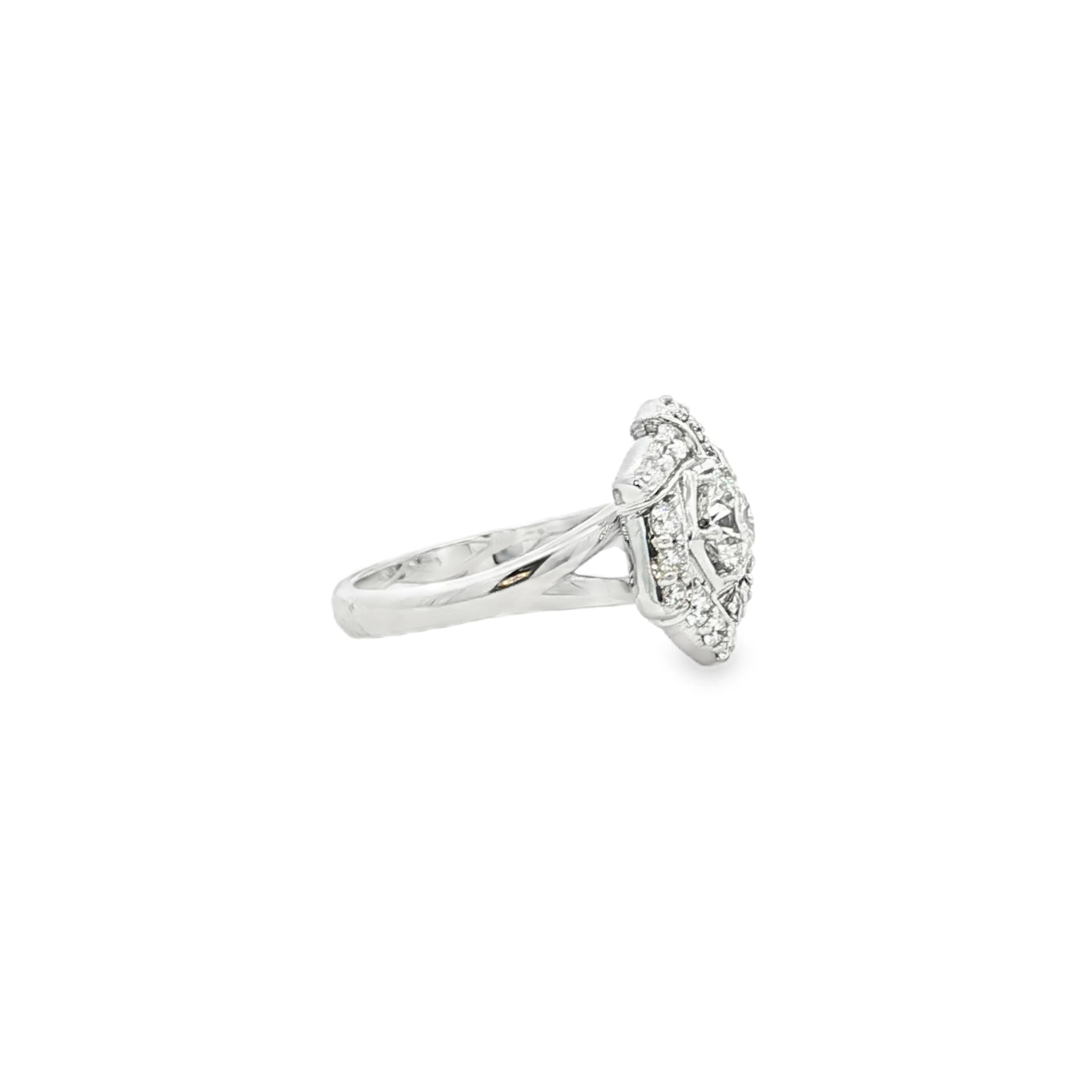 White Gold Cocktail Ring with Round Brilliant Diamond. SKU R-060B-5.7 - Image 2