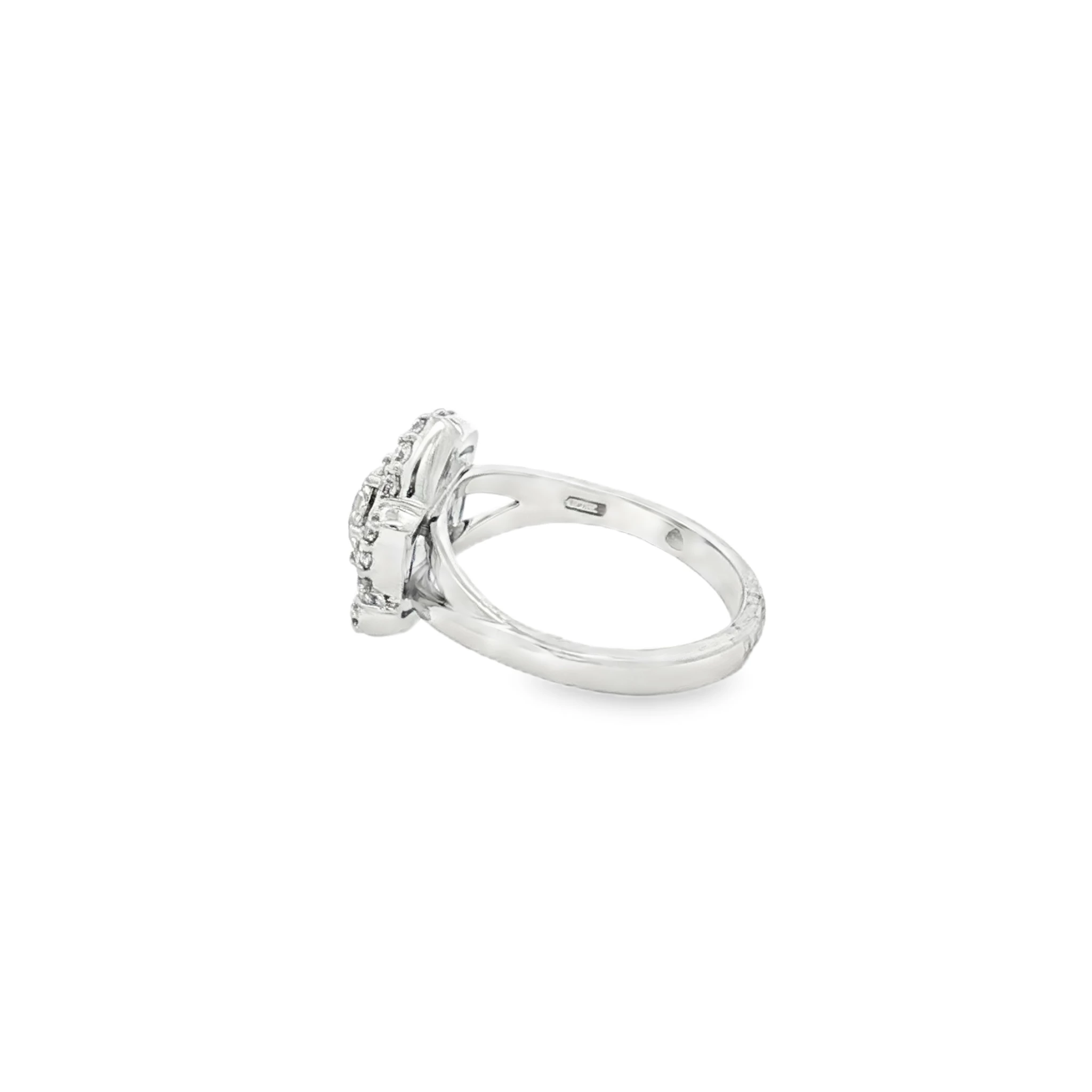 White Gold Cocktail Ring with Round Brilliant Diamond. SKU R-060B-5.7 - Image 3