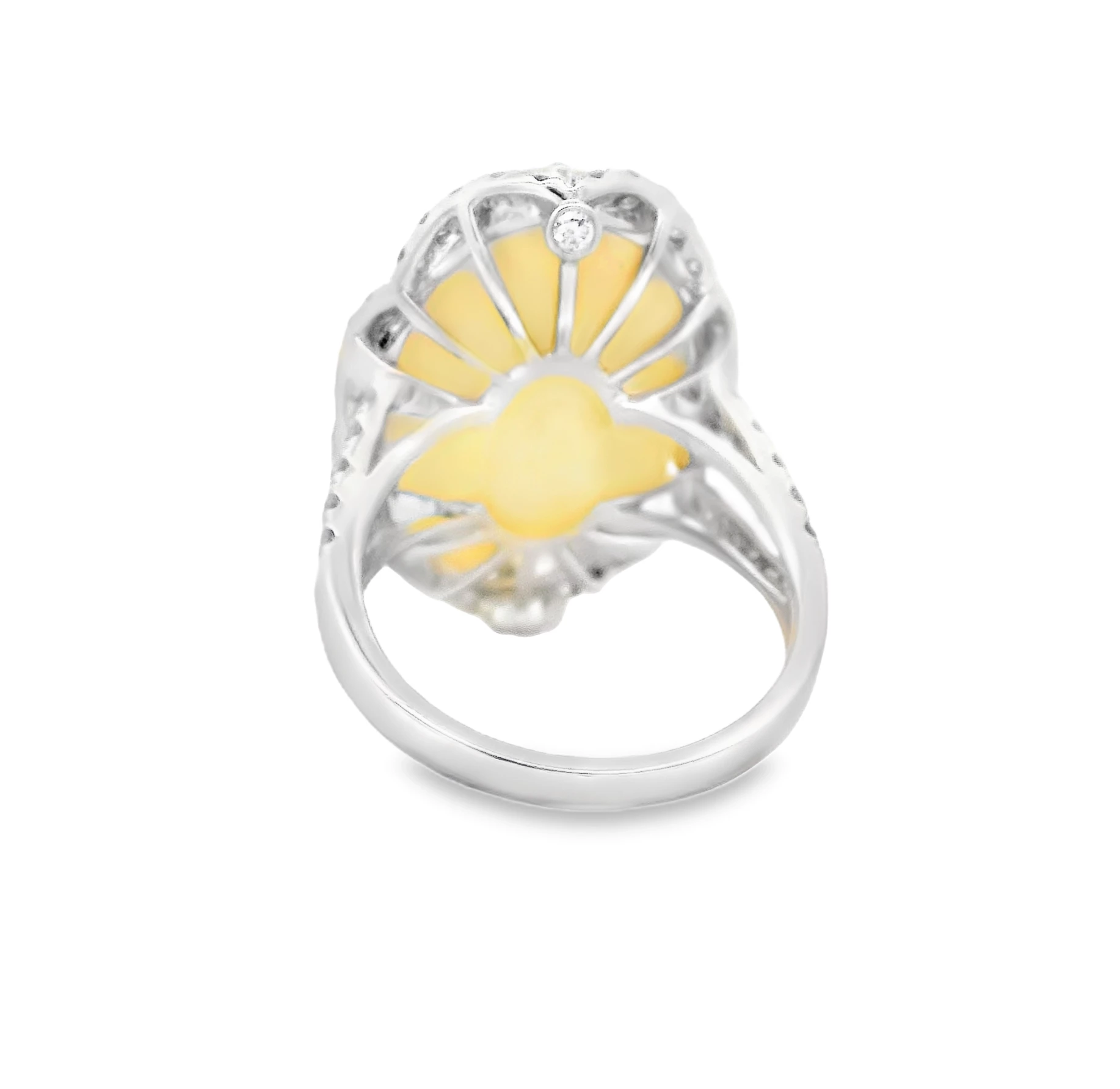 14kt White Gold Cocktail Ring with Ethiopian Opal