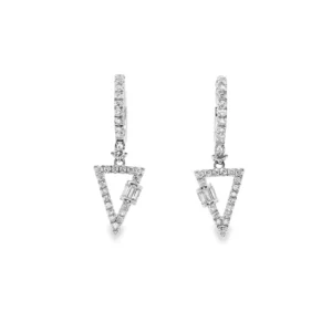 18kt White Gold Dangle Earrings with Diamonds