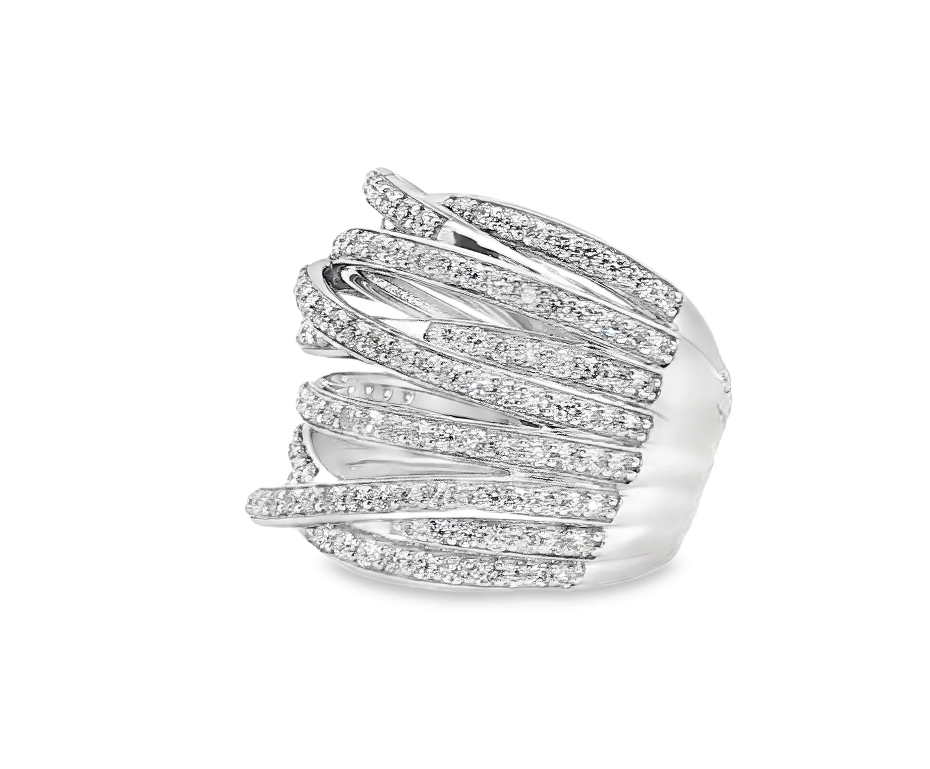 Diamond Band Ring in 14kt White Gold