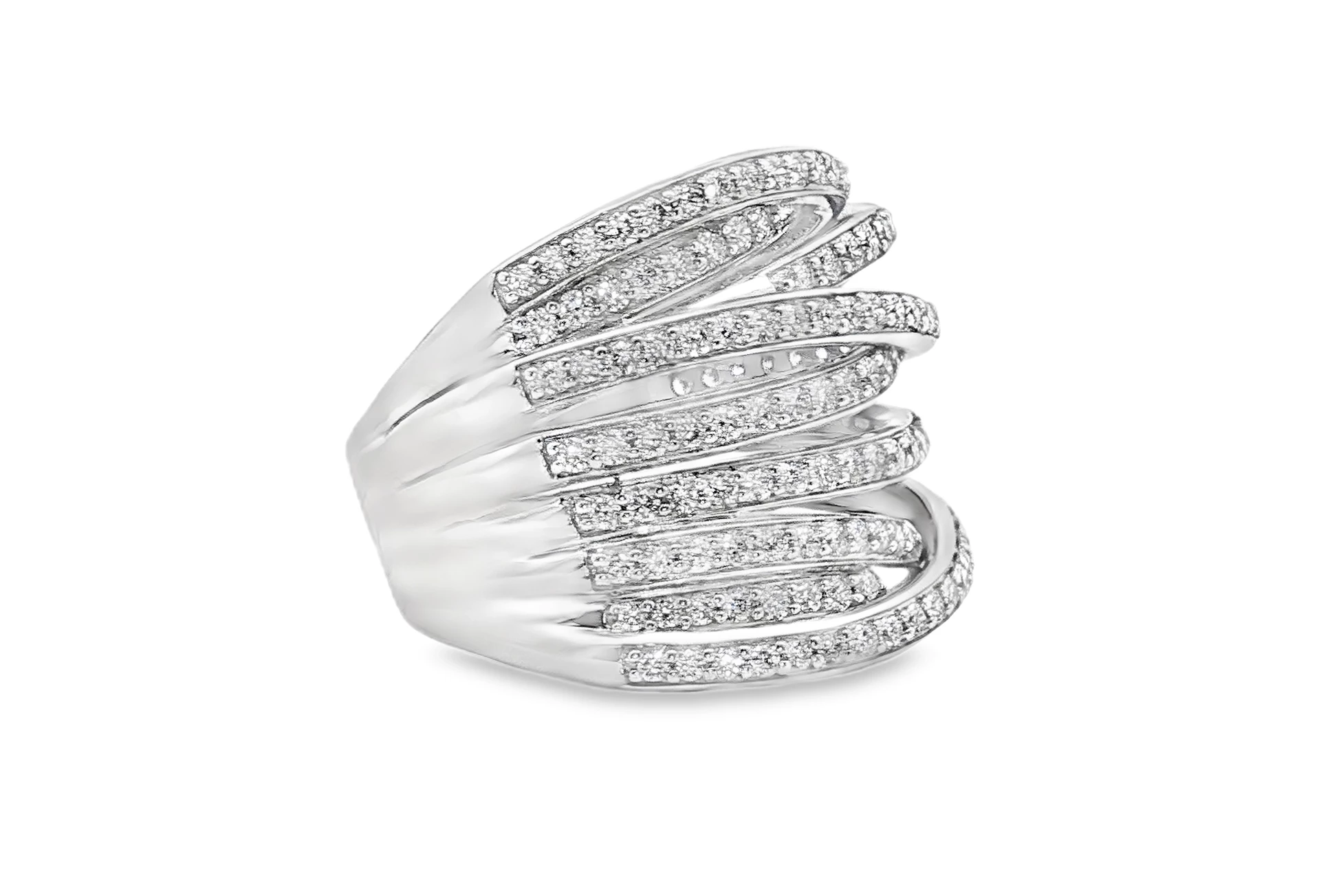 Diamond Band Ring in 14kt White Gold