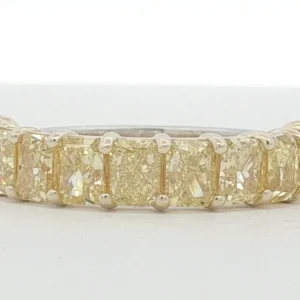 Fancy Yellow Diamond Eternity Ring in White Gold