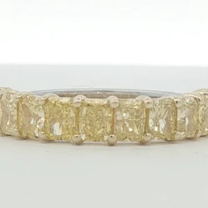 Fancy Yellow Diamond Eternity Ring in Yellow Gold